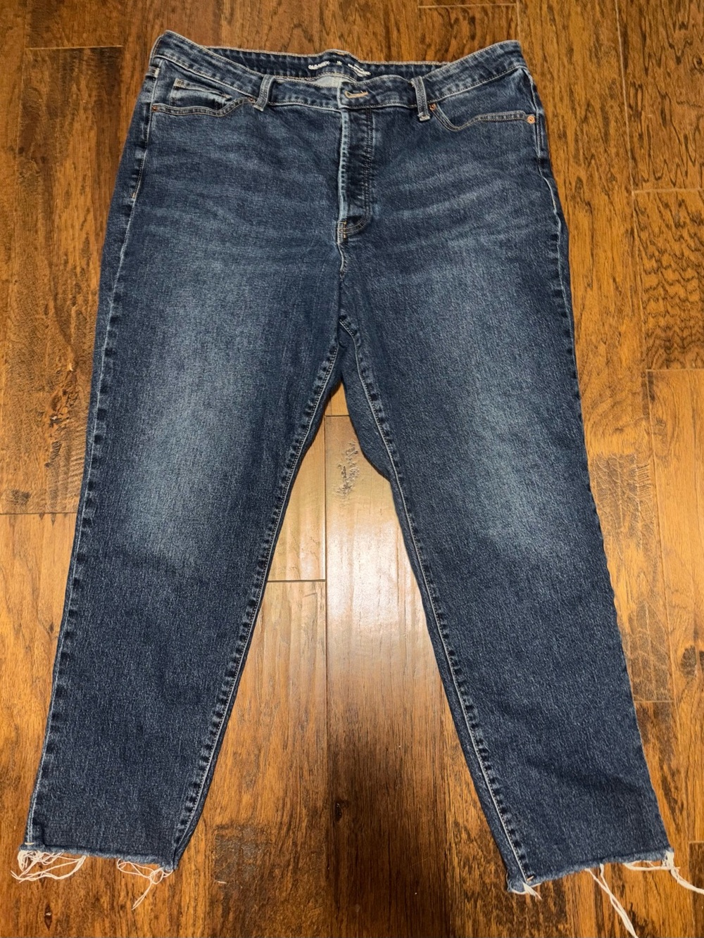 Old Navy Women’s Dark Blue High Waist OG Straight-Leg Jeans